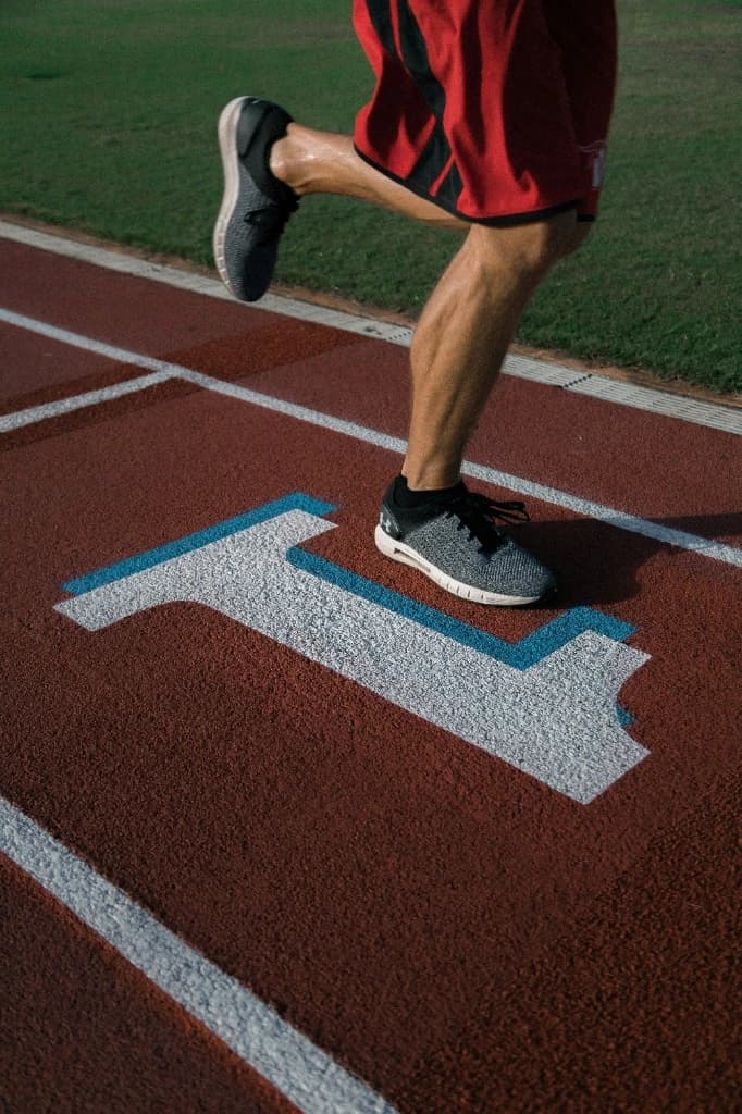 Runner on track